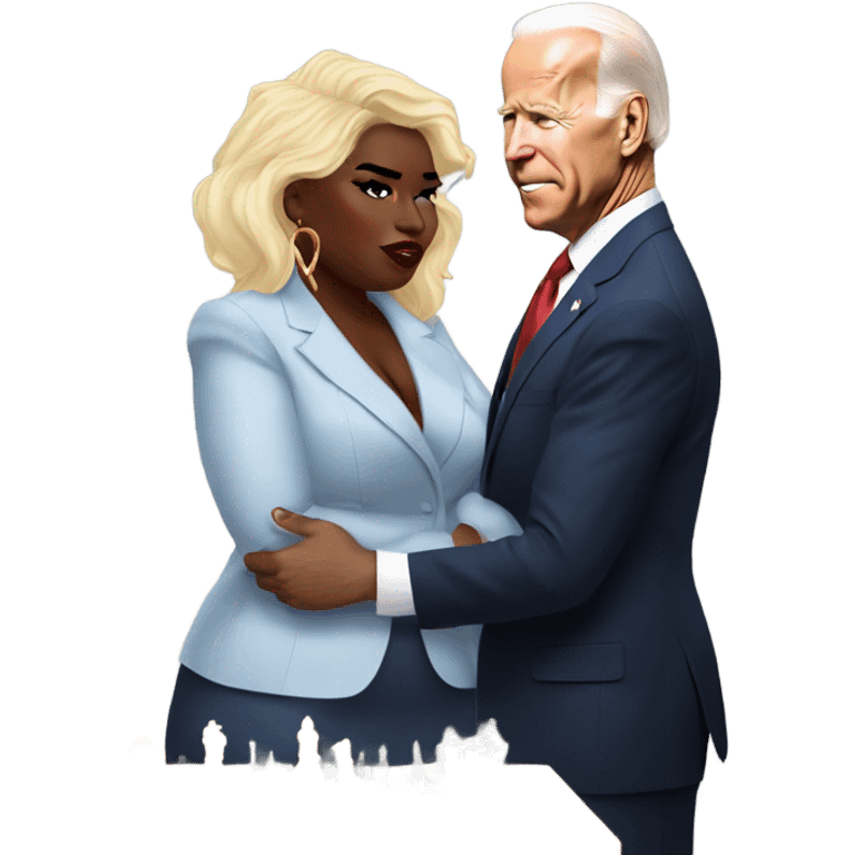 Joe Biden playing chess with lizzo  emoji