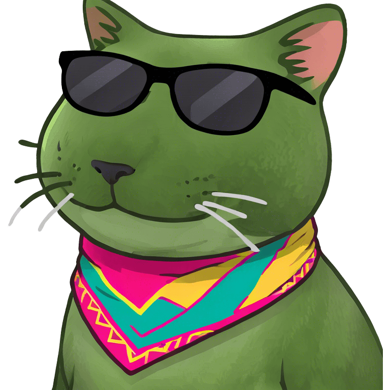 Cat with sunglasses emoji