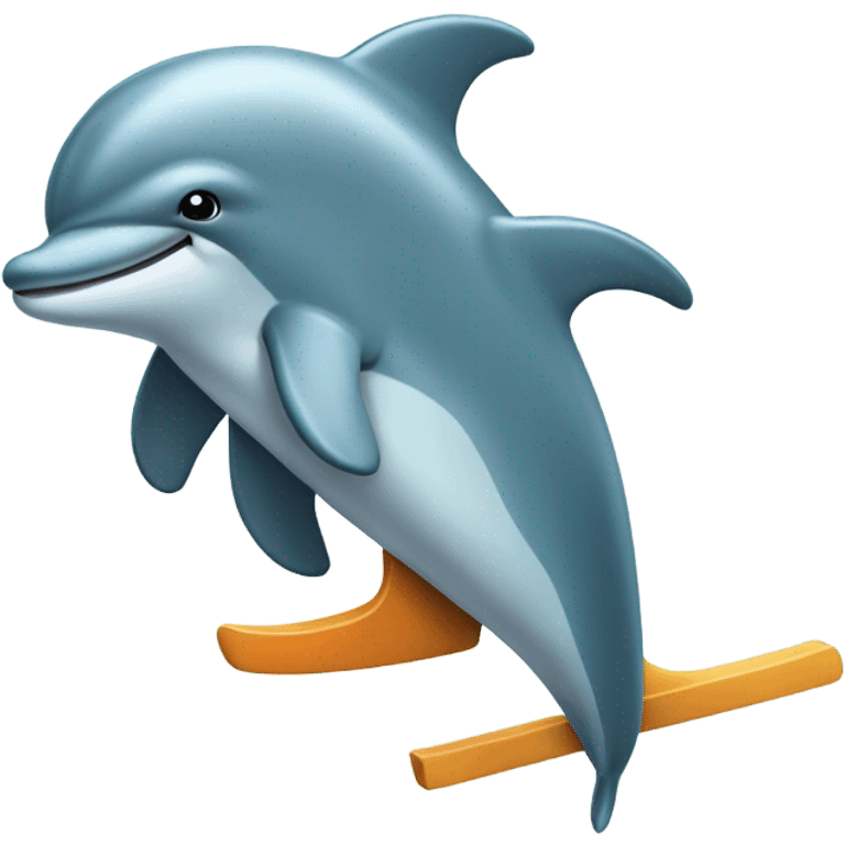 Dolphin riding a pogo stick  emoji