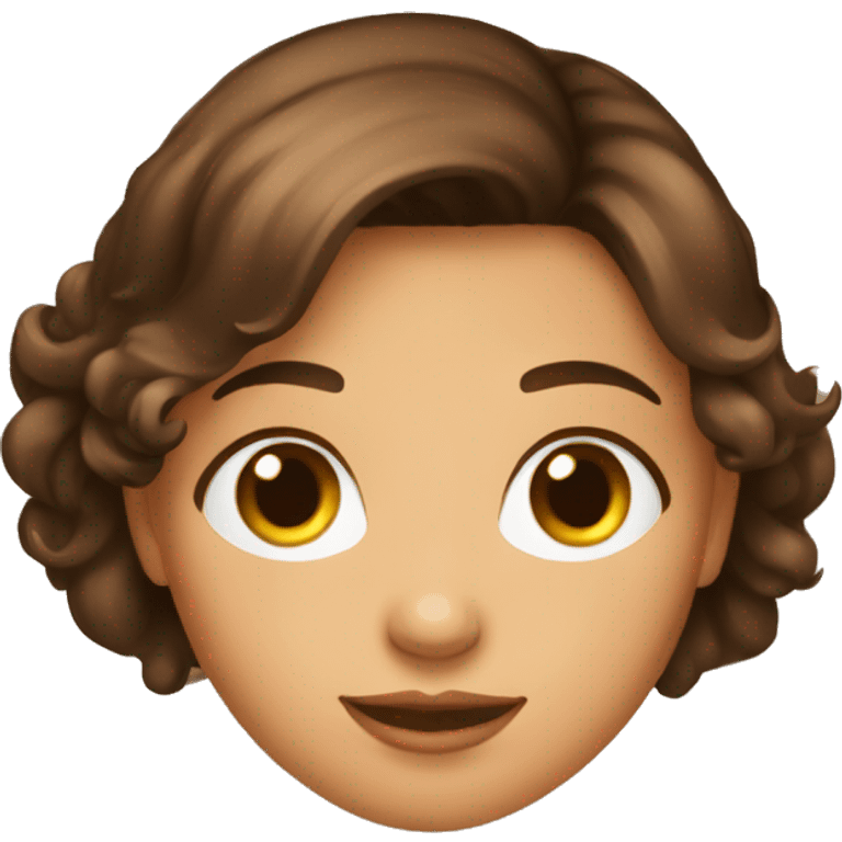 fille brune couleur bronzé visage rond emoji