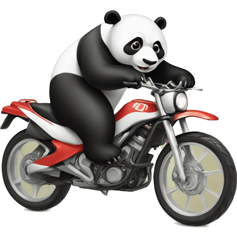 panda riding on bike  emoji