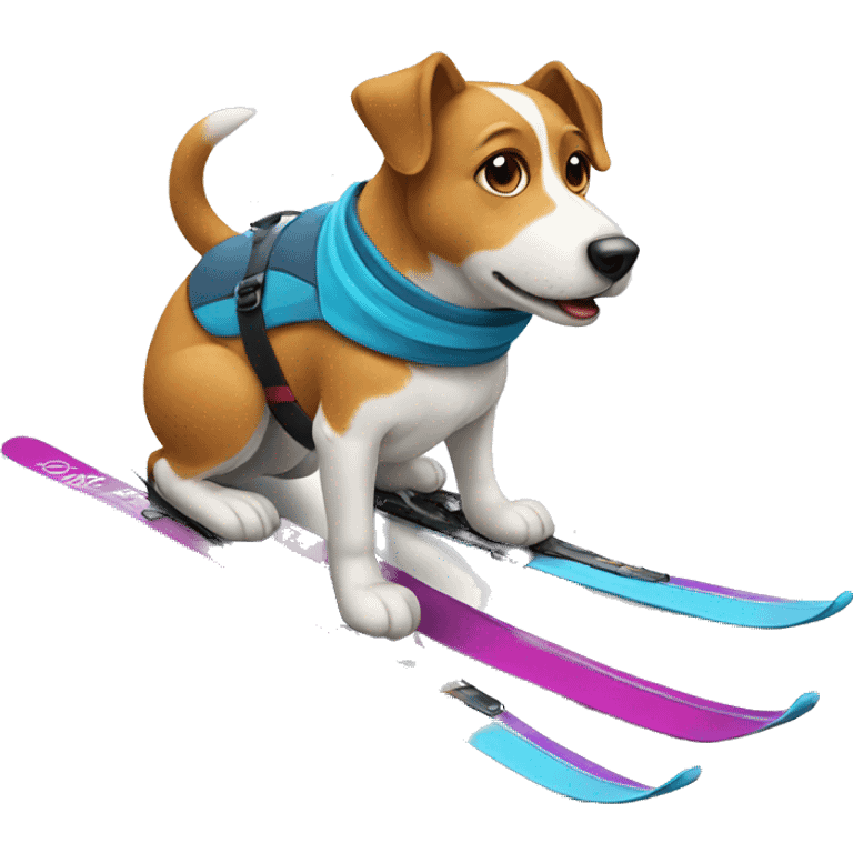 Dog on ski emoji