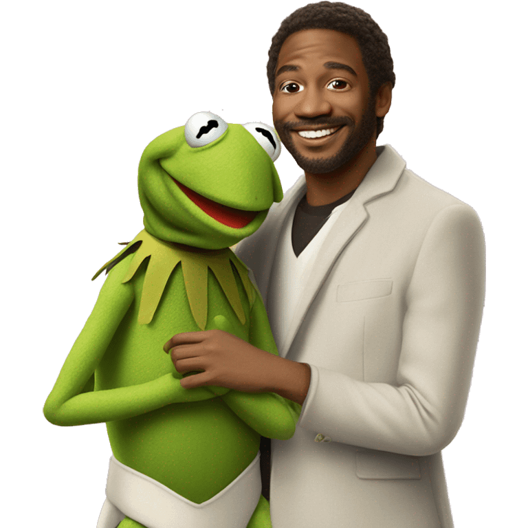 Kermit the frog in love  emoji