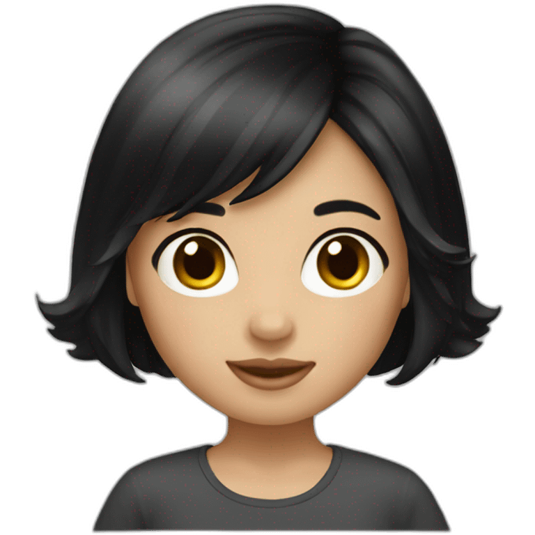 Vietnam girl short black haire emoji