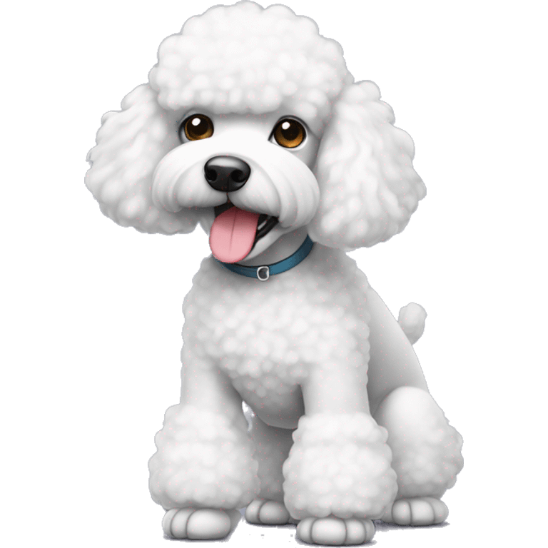 White stander poodle emoji