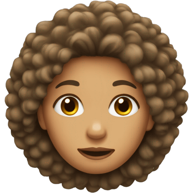 Girl with bushy hair  emoji