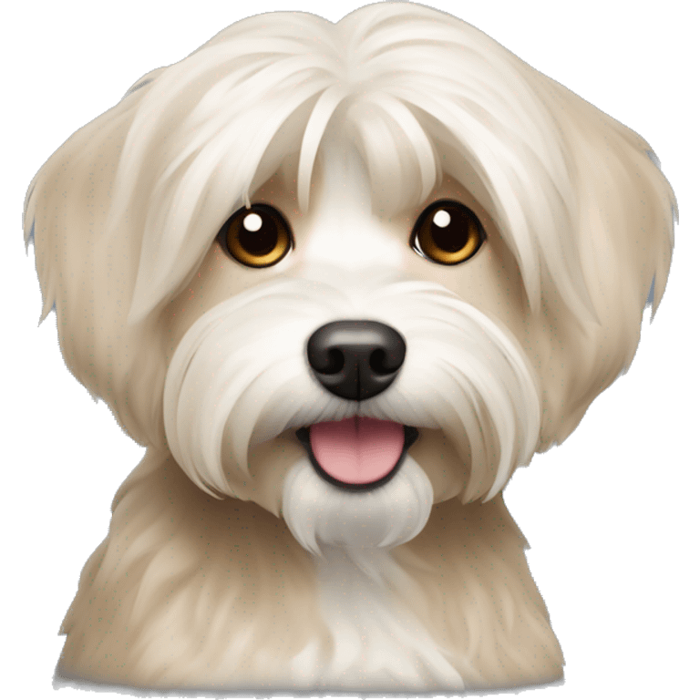 Short hair, beige Havanese dog emoji