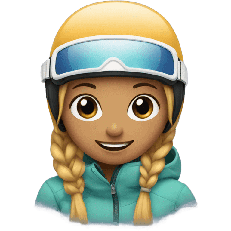 Girl snowboarding emoji