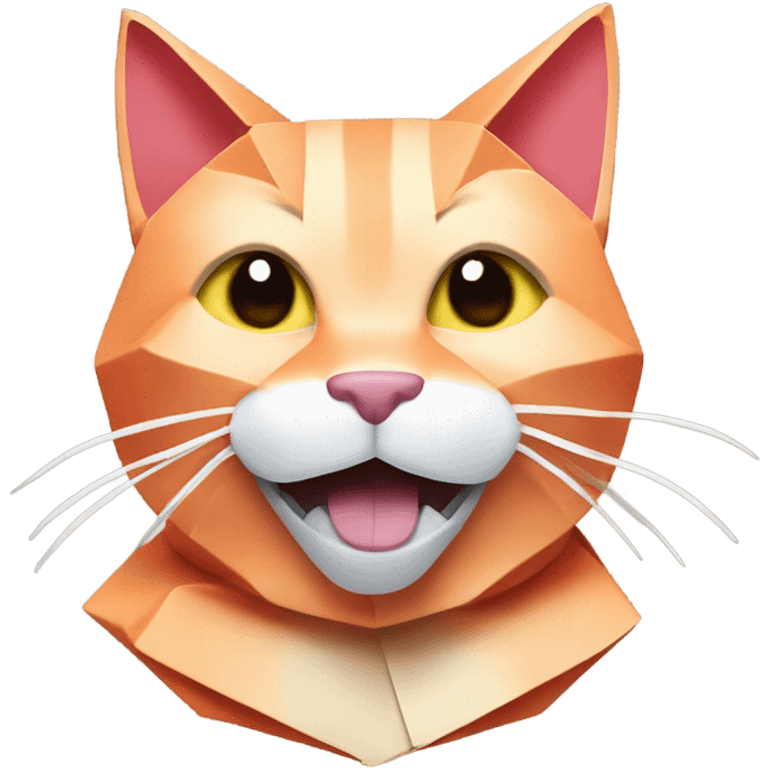 cat smiling origami saumon emoji