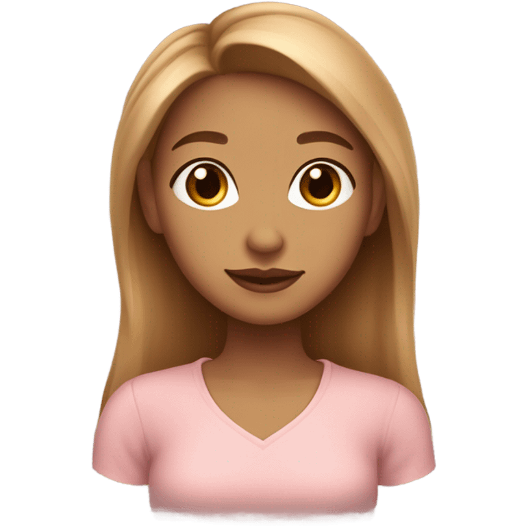 peach Skin color ,Female,Cute light brown hair,Core daddy’s girl emoji