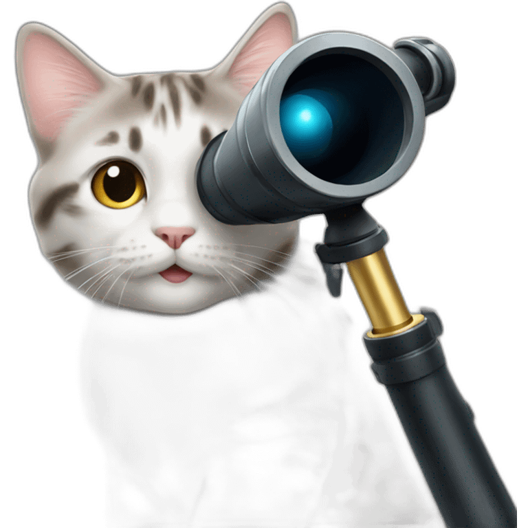 CAT WITH TELESCOPE emoji