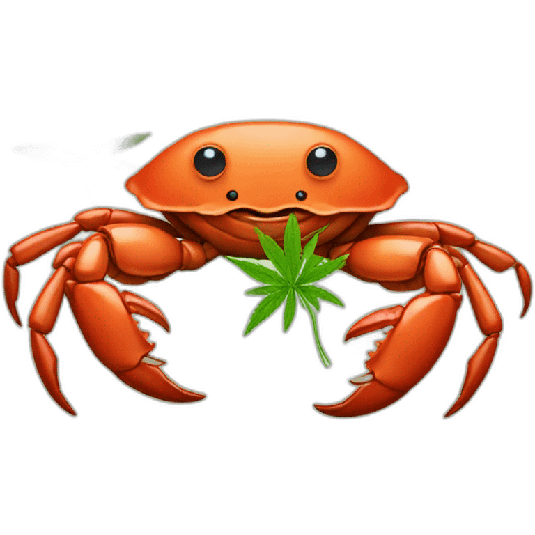 crab with weed emoji