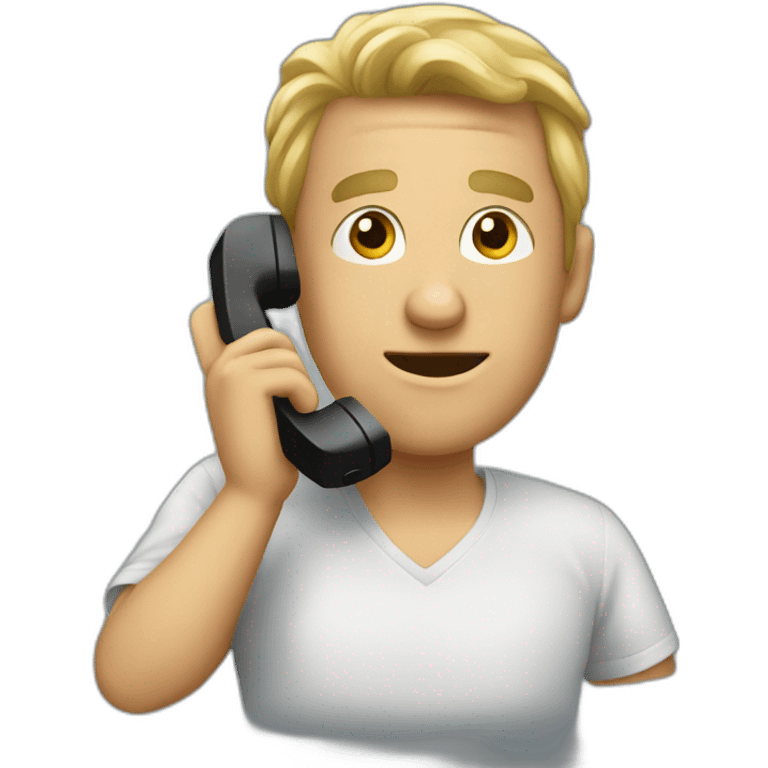 Macrone talking on phone emoji