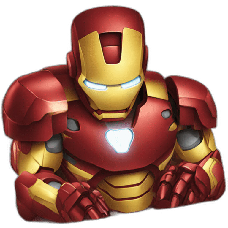 iron man working in a MacBook  emoji