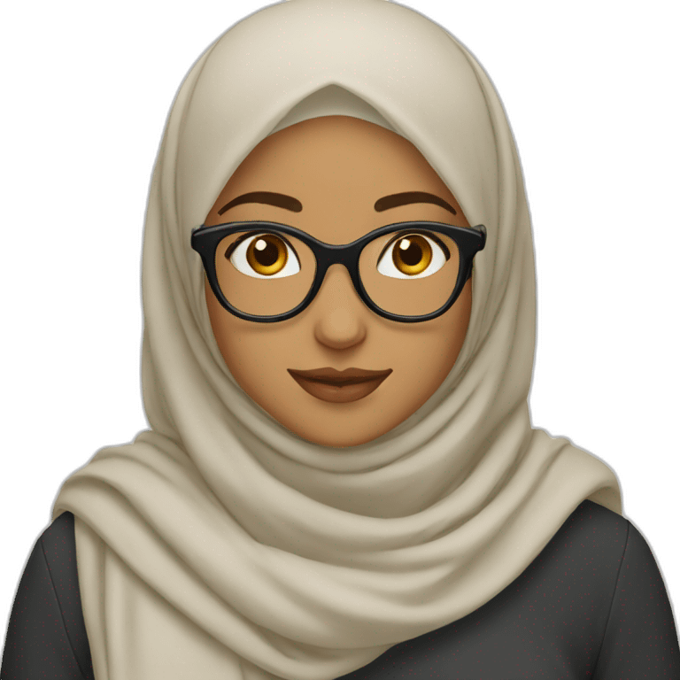 hijabi girl with glasses emoji