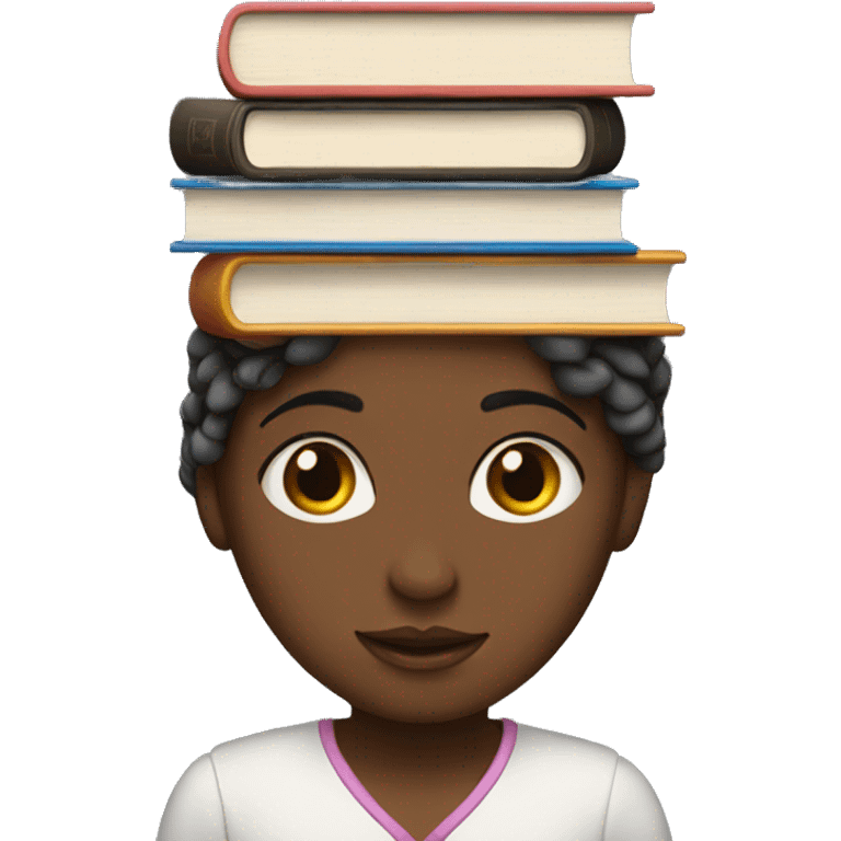 girl with books on her head emoji