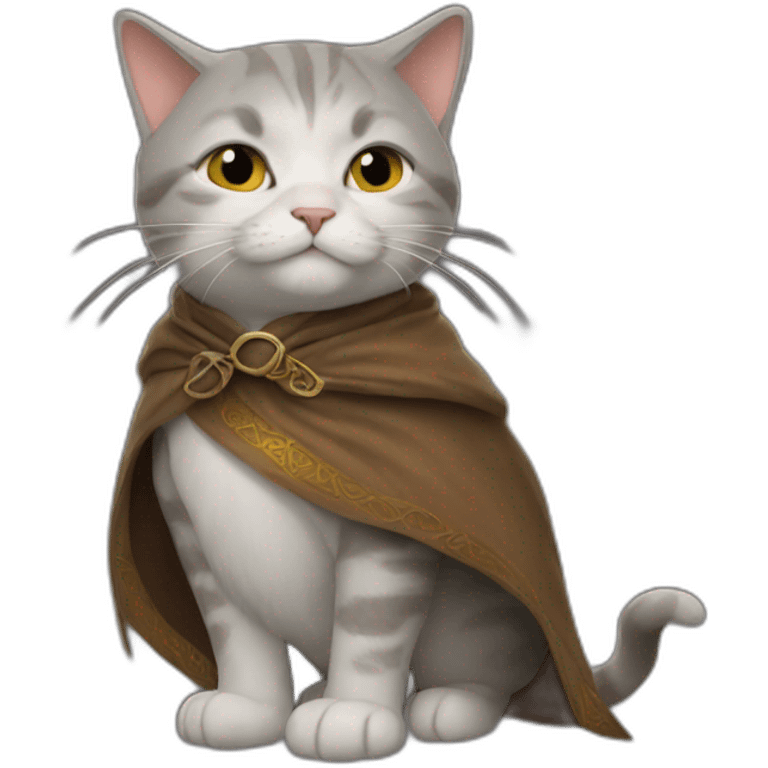 cat in a lord of the rings costume emoji