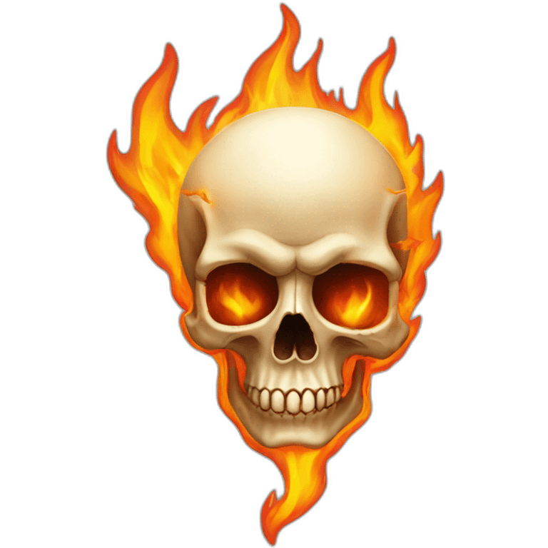 Skull on fire emoji