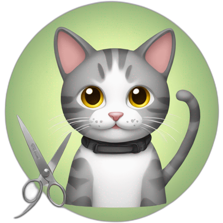 Cat with scissors emoji