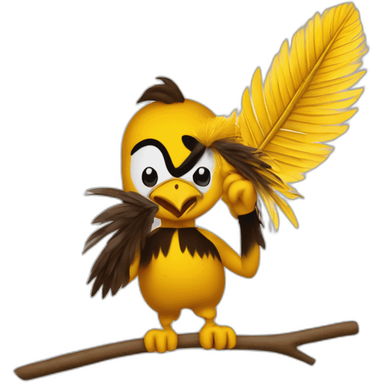 iowa state cy plucking feathers from herky hawkeye emoji