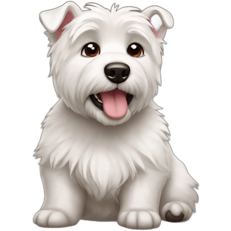 Perro westie oso panda emoji