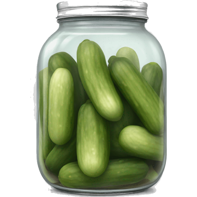 A festive jar of pickles emoji