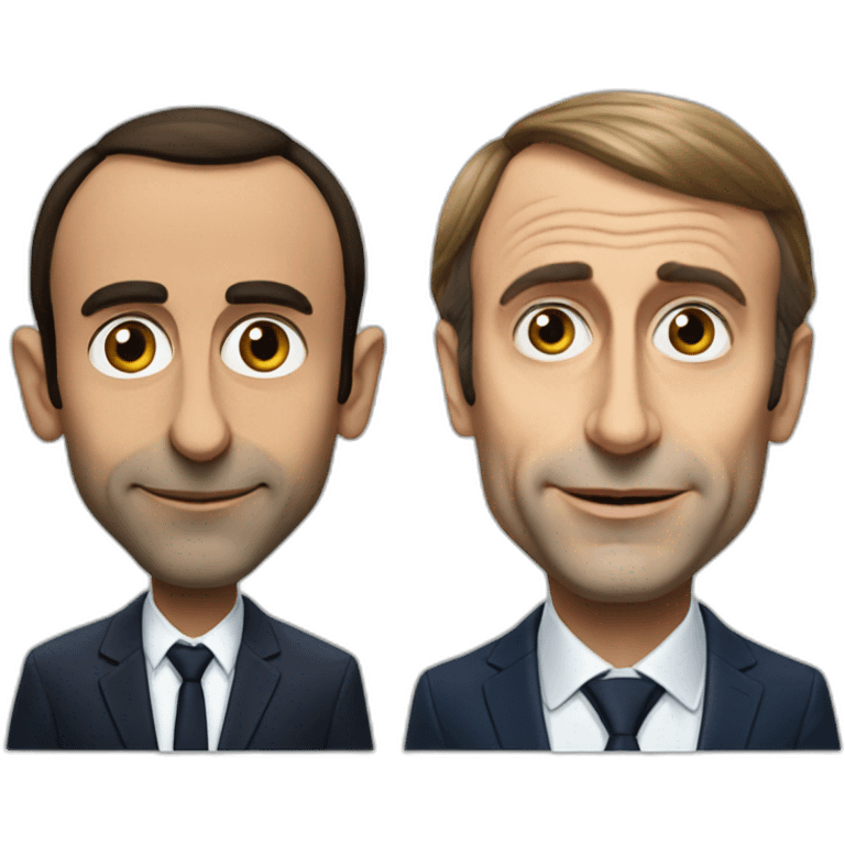 Eric Zemmour and Emanuel Macron emoji