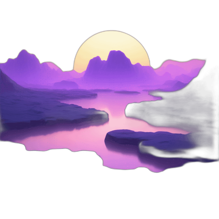 Luminescence landscape emoji