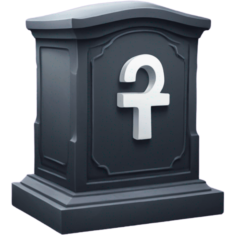 tik tok logo on a tomb stone emoji