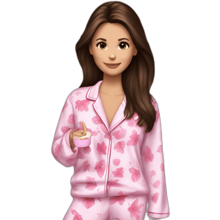 nina dobrev pyjamas emoji