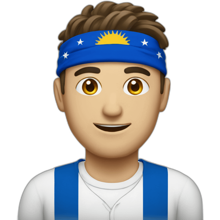 Bosnian guy with bosnian flag emoji