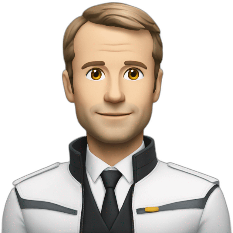 Macron sur un t max emoji