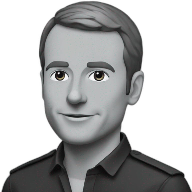 Macron with SDF shirt emoji