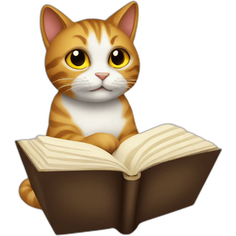 cat with a book emoji