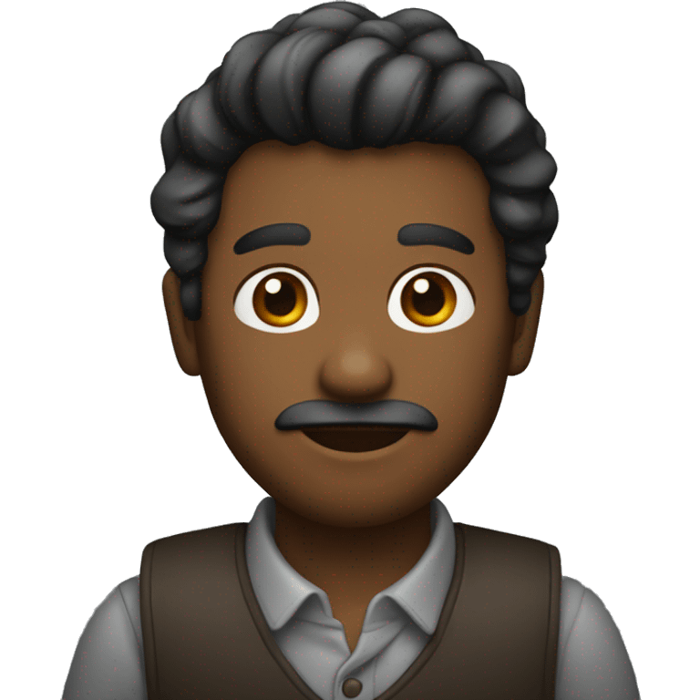 hombre cuarenta años pelo negro emoji