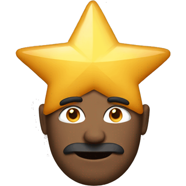 man with star for a head emoji