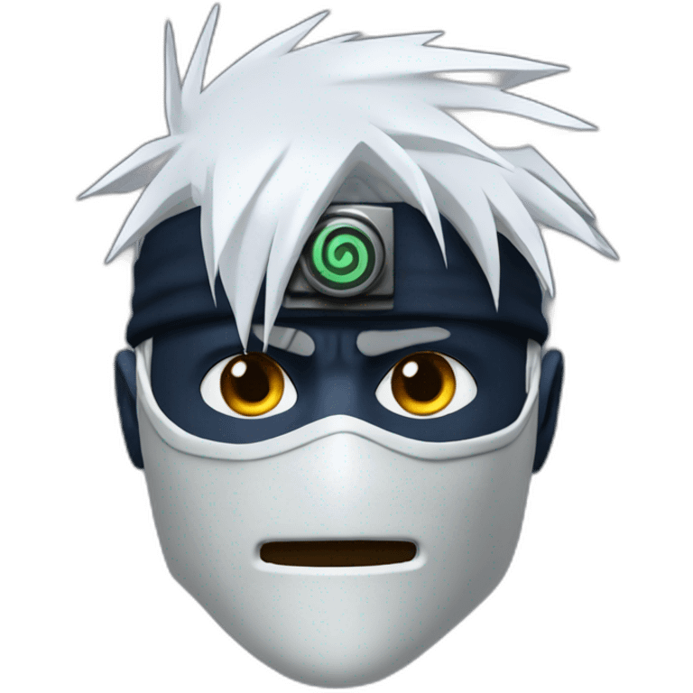 Kakashi hatake with mask and left sharingan eye emoji