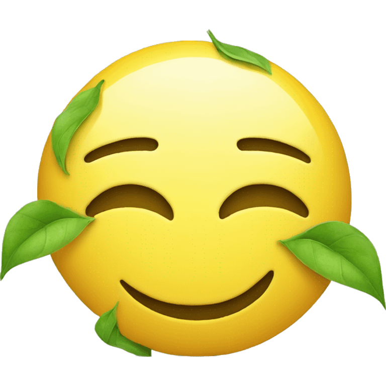 An eco-friendly human smiley face showing sadness and frustration. emoji