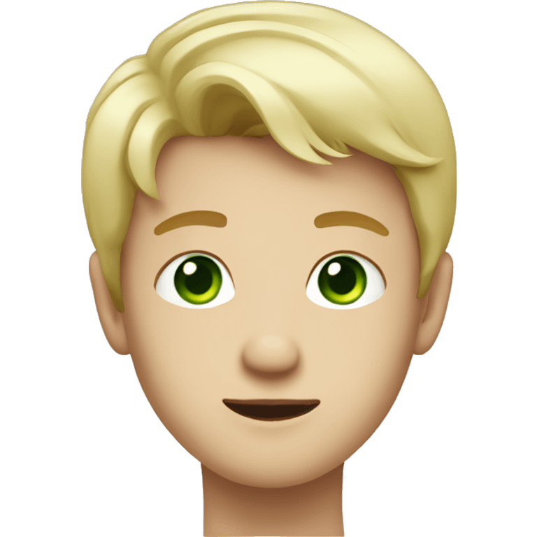 young men, whithe with green eyes and blondie hair emoji