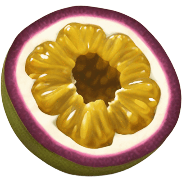 Passionfruit opened  emoji