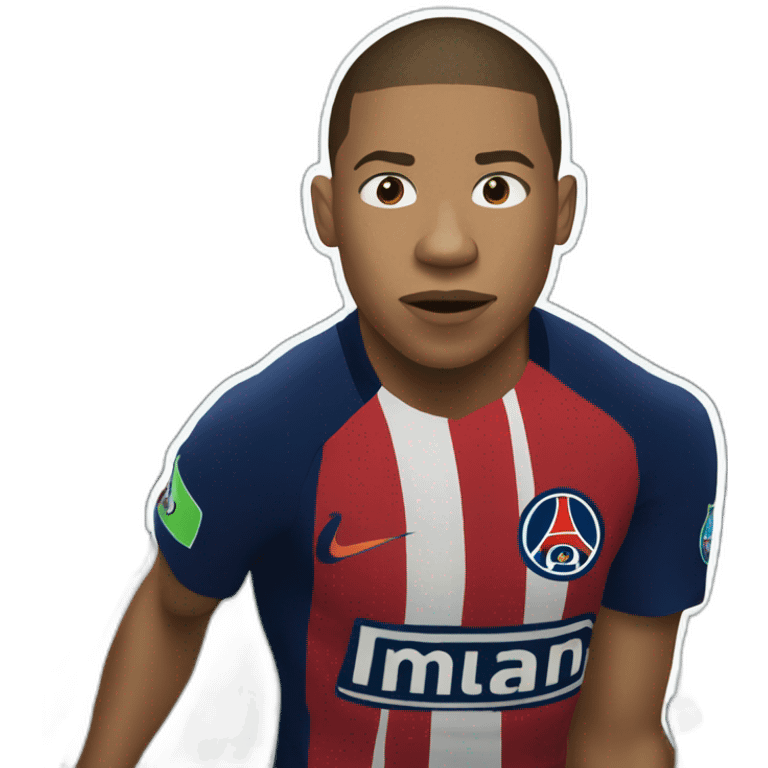 mbappe avec une reaction choqué emoji