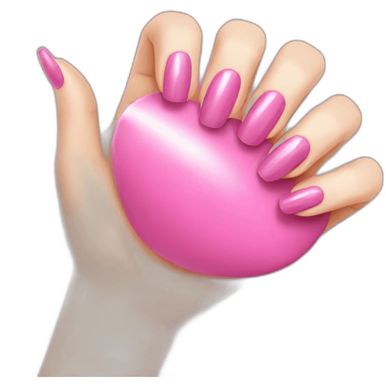 pink manicure emoji