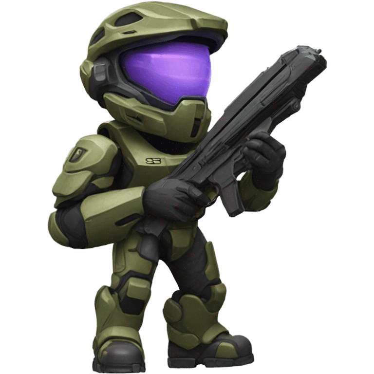 Halo elite holding a grunt emoji