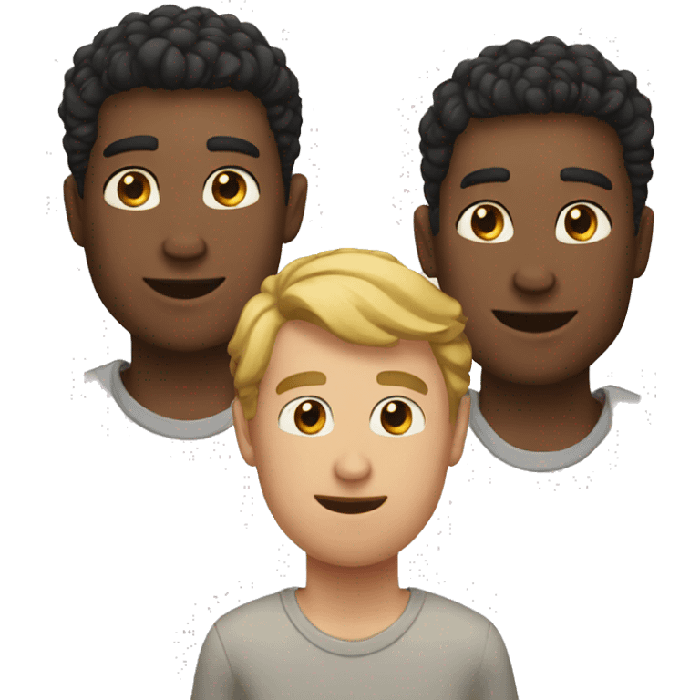 three guys friends emoji