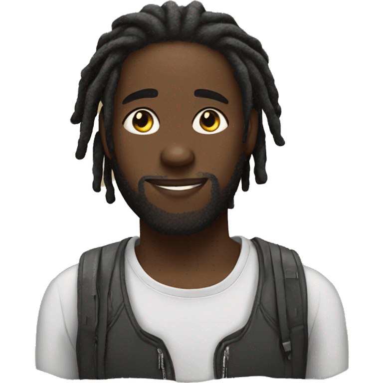 black guy with dreads emoji