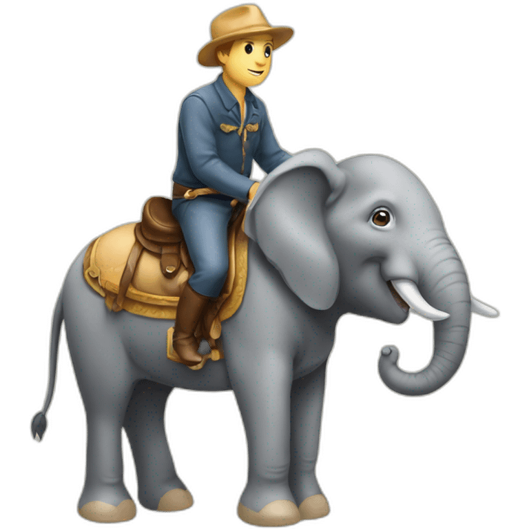 Elephant sitting on a horse emoji