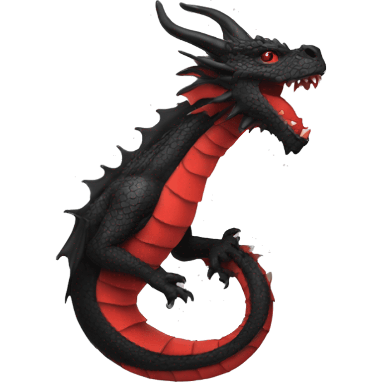 Black and red dragon  emoji