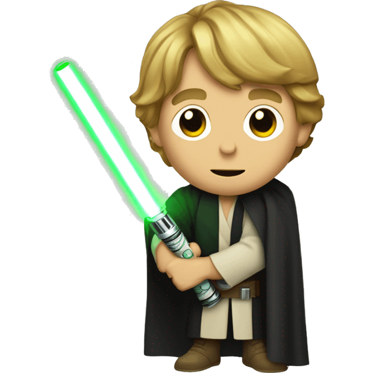 Luke Skywalker with lightsaber and money emoji