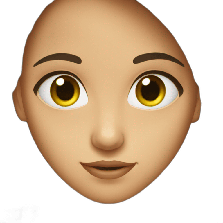 Fille brune yeux verts emoji