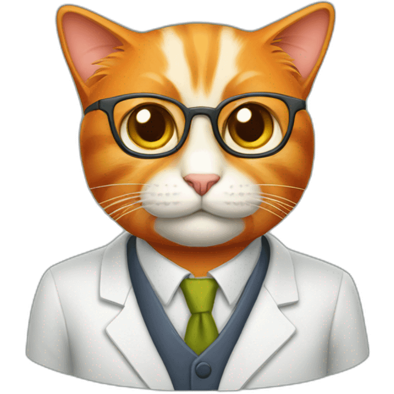 professor orange cat emoji